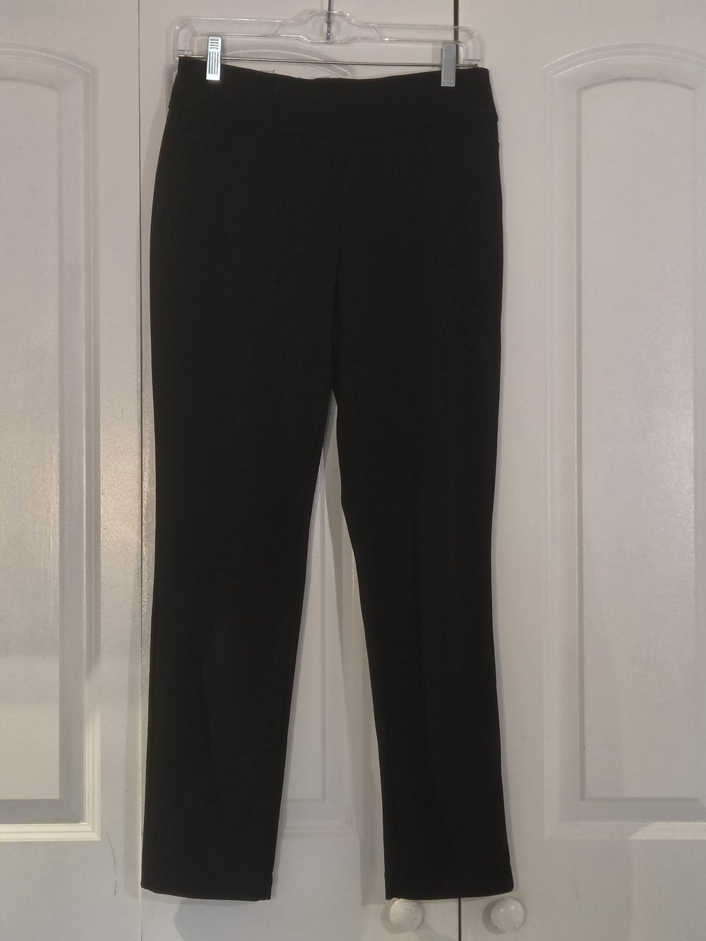 Tahari Women’s Pants S Black Pull On Slim Straight Leg Stretch Work Office